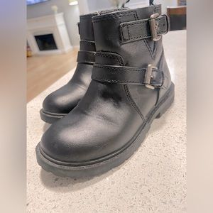 Faux leather boots for toddler girls